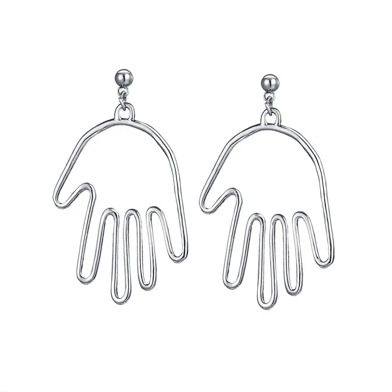 Abstract Face Pendant Earrings