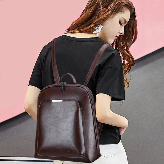 Women Leather Backpack