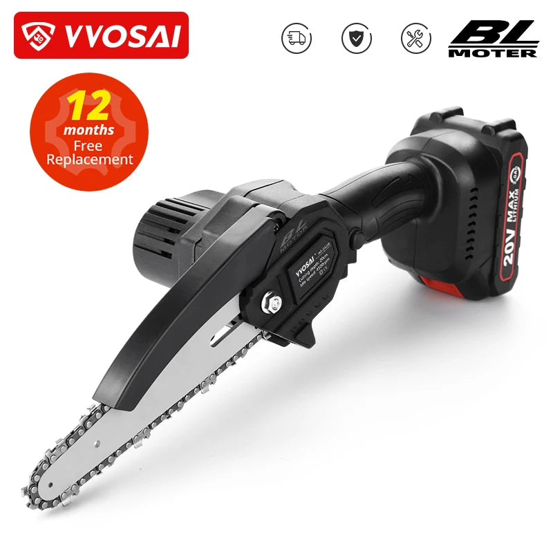 WOSAI 20V 6 Inch Mini Electric Chainsaw