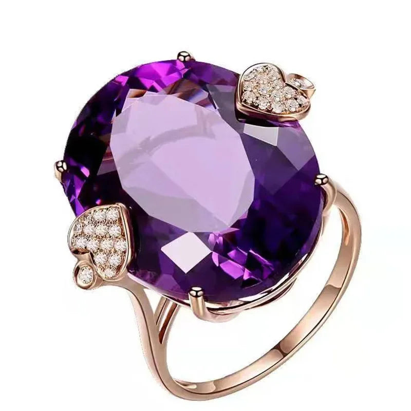 925 Sterling Silver Citrine Gemstone Ring