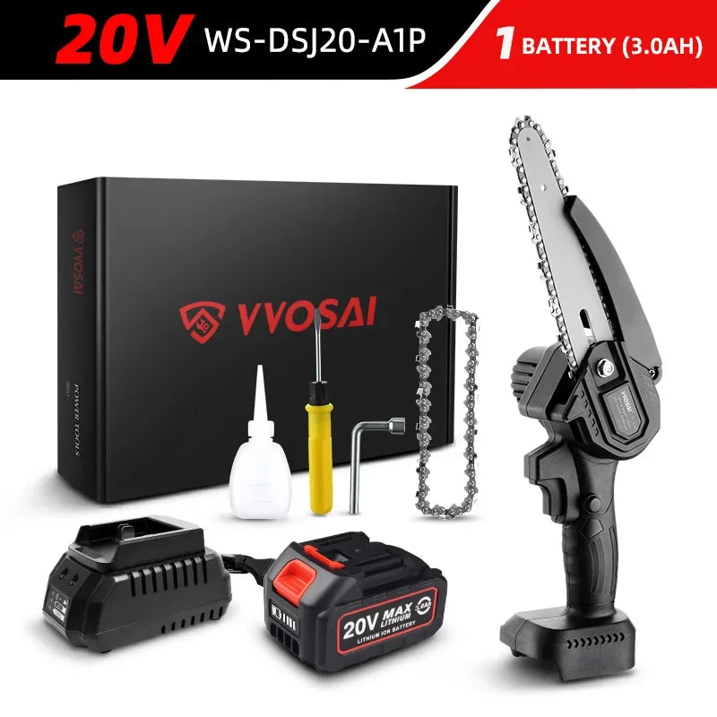 WOSAI 20V 6 Inch Mini Electric Chainsaw