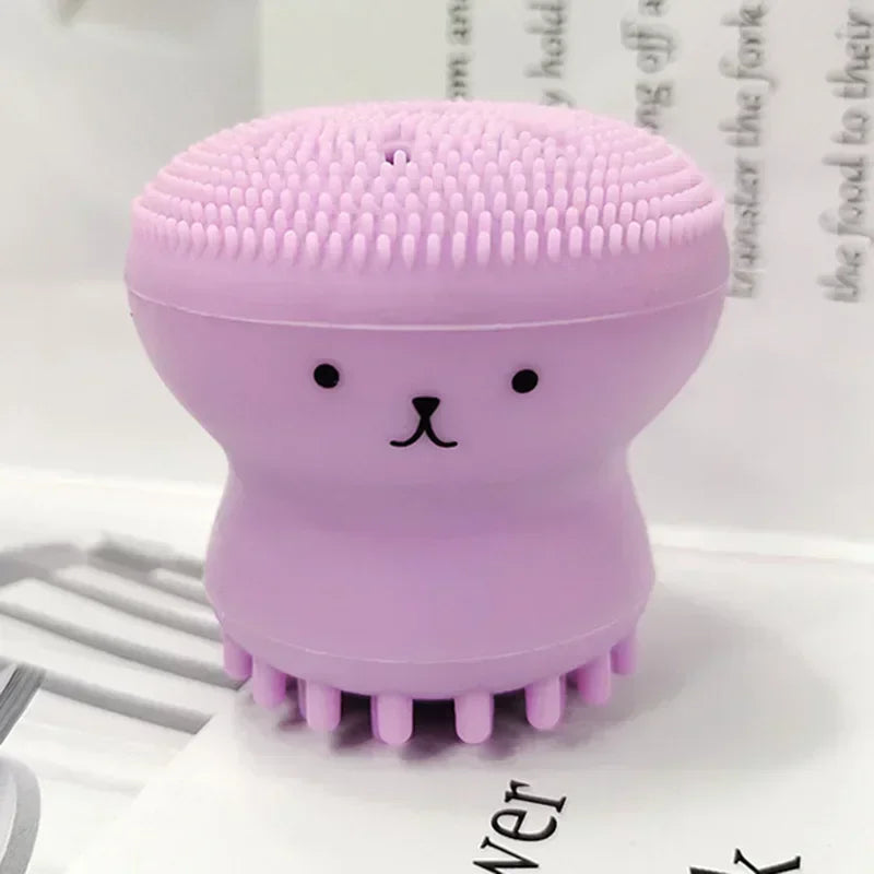 Pink Octopus Facial Cleansing Brush