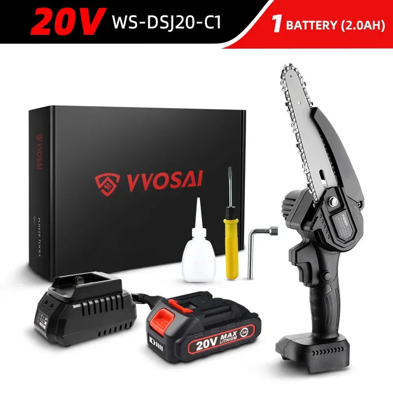 WOSAI 20V 6 Inch Mini Electric Chainsaw