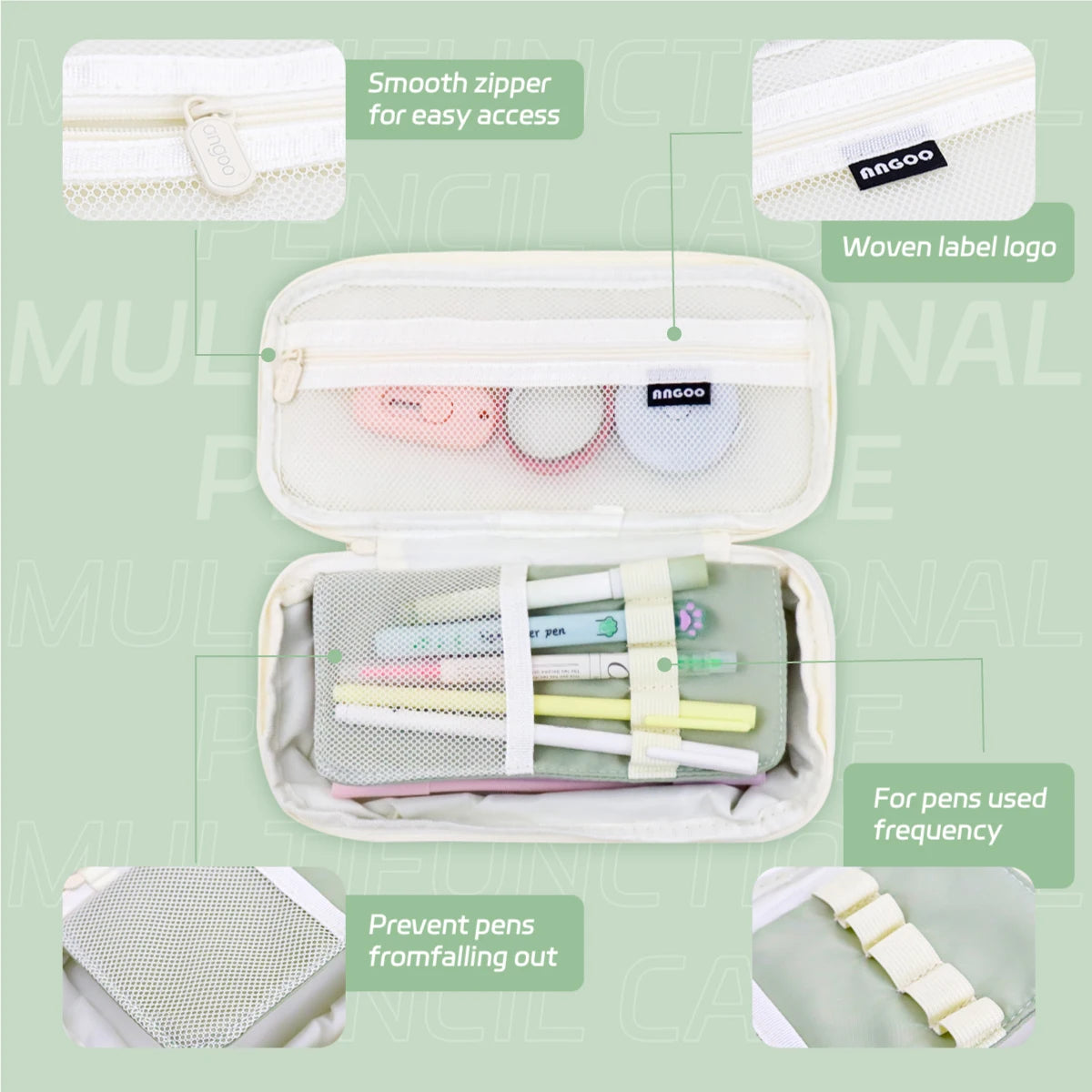 Big Capacity Pencil Pouch for School & Office