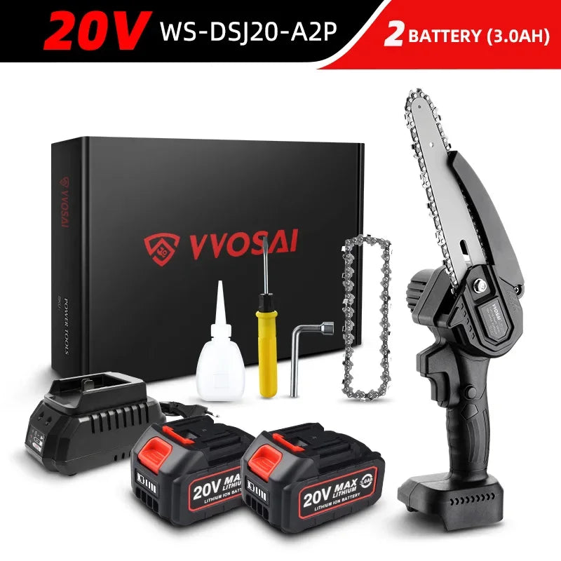 WOSAI 20V 6 Inch Mini Electric Chainsaw