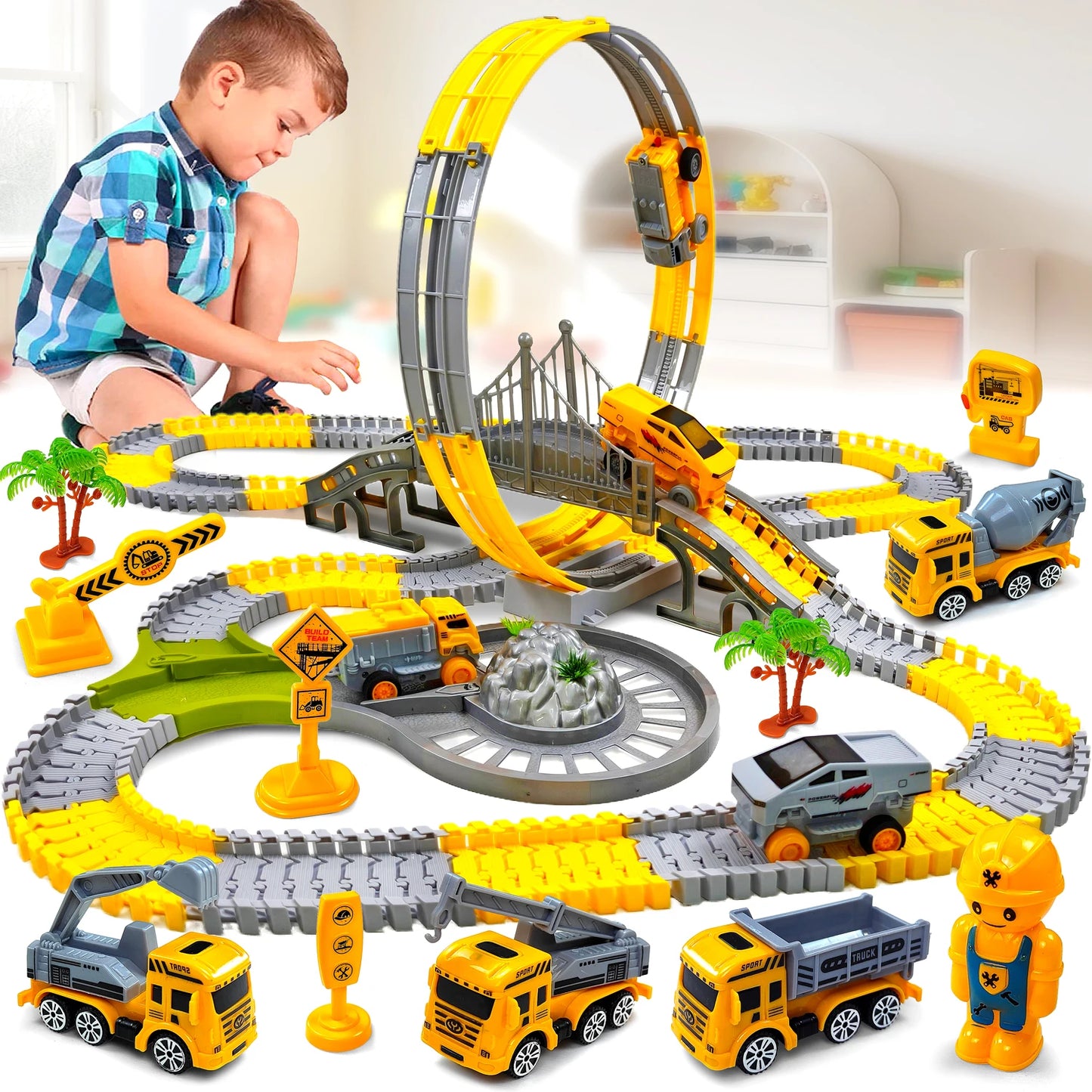 Magic Climbing Track with Engineering Car