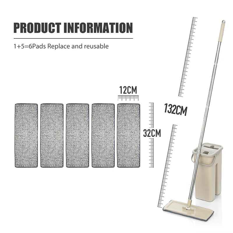 Hands-Free Floor Mop & Bucket Set