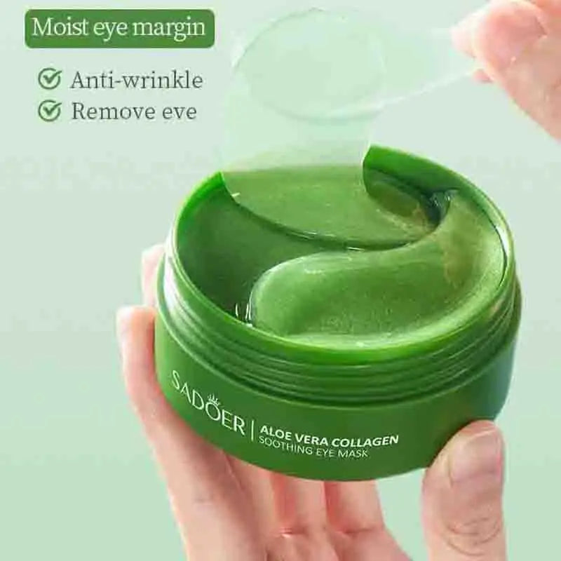 60Pcs Aloe Vera Collagen Eye Mask